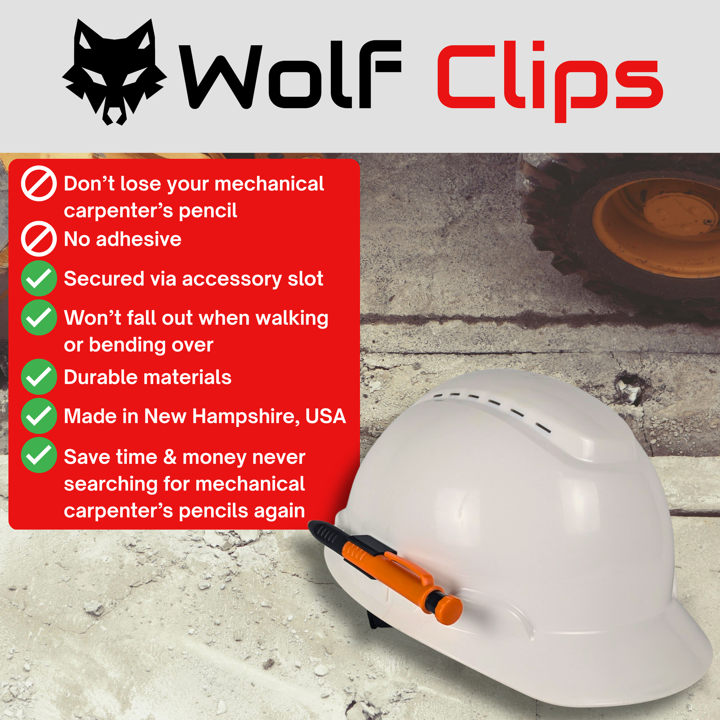 Mechanical Carpenter's Pencil Holder, Compatible with Pica-Dry, Pica Fine Dry, Nicpro, Thorvald, STAGEEK, Hiboom